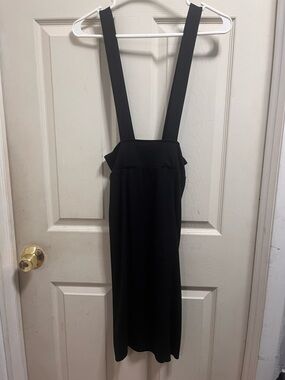 Black Suspender Pencil Dress - Classic Women's Dress